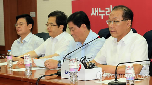 ▲ 황우여 새누리당 대표가 24일 오전 서울 여의도 당사에서 열린 최고중진연석회의에서 모두 발언을 하고 있다.ⓒ연합뉴스