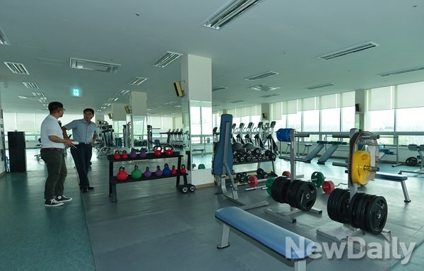 ▲ 강진군청이 마련한 웨이트트레이닝센터 전경ⓒ정상윤 기자