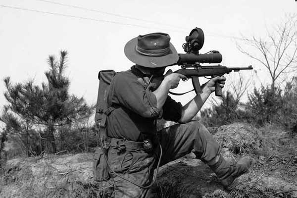 ▲ 6.25전쟁 당시 호주군 저격수의 모습.