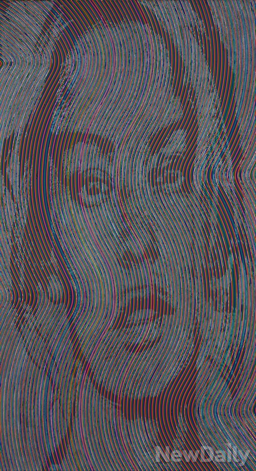 ▲ 대상_122x220_나무패널에 케이블전선_2013. 케이블 선을 회화적 재료로 다룬 이 작품은 마치 텔레비전 화면에서 빠른 속도로 흔들리며 지나가는 주사선의 배열로 이루어진 영상이미지를 닮았다. 대중매체를 통해 전파되는 이미지를 과도하게 흡입하면서 살고 있는 현대 사회를 살아가는 우리를 표현해준다ⓒ 인세인박