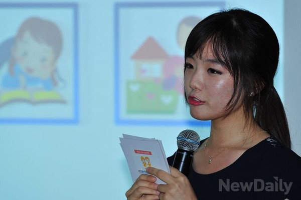 ▲ 전아림 씨가 하이스토리텔러 정책에 대해 발표하고 있다.ⓒ이종현 기자