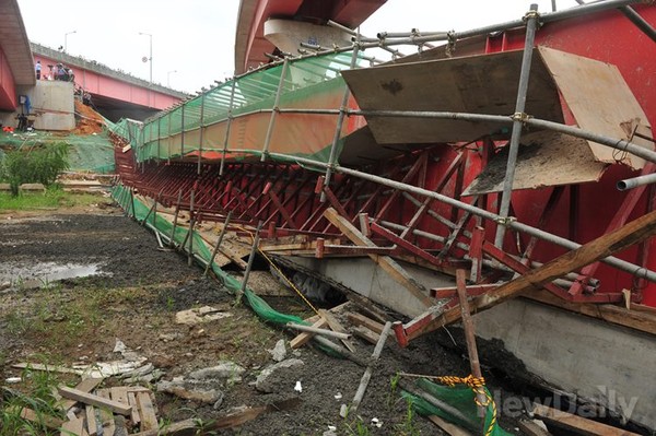 ▲ 방화대교 남단 접속도로 공사현장ⓒ이종현