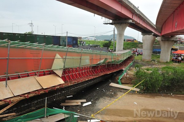 ▲ 방화대교 남단 접속도로 공사현장ⓒ이종현