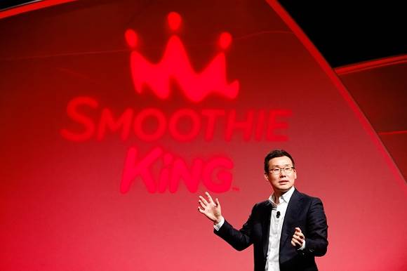 ▲ 스무디킹 프랜차이즈 컨퍼런스. 김성완 대표