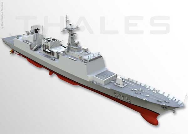 ▲ 유럽 군수업체 '탈레스'가 제안한 차기 구축함(KDDX)의 모습..