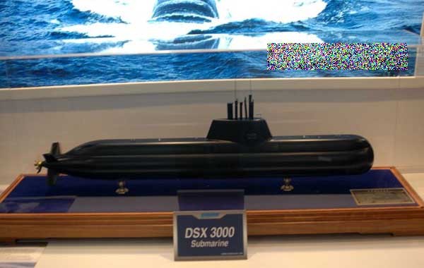 ▲ 10년 내로 볼수 있게 될 3,000톤급 차기 잠수함 모형.