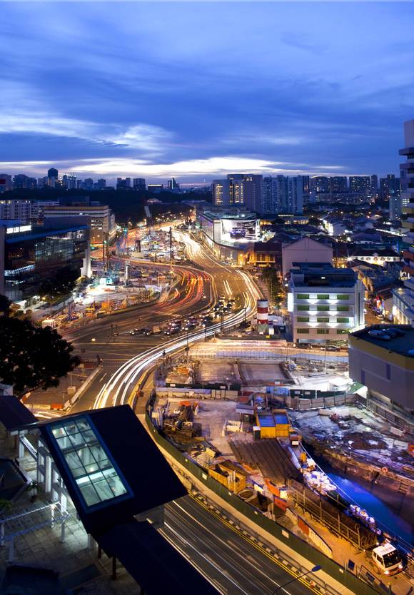 ▲ 싱가포르 도심지하철 현장 사진