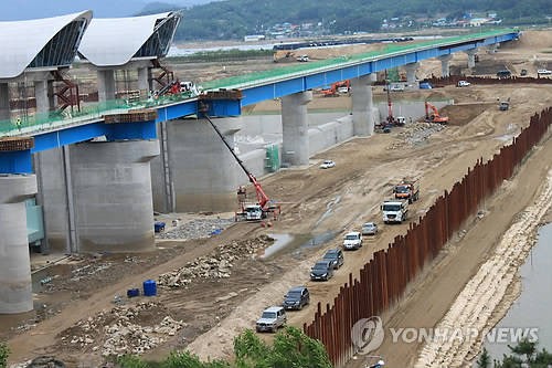 ▲ 부여보 공사 현장