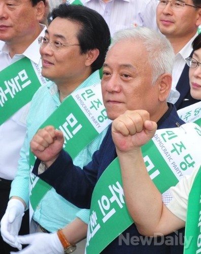 ▲ 장외투쟁에 나선 김한길 민주당 대표 ⓒ 이종현 기자