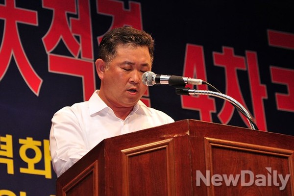 ▲ 김윤태 한국자유총연맹 인천시지부 회장.ⓒ 뉴데일리 정상윤, 이미화 기자