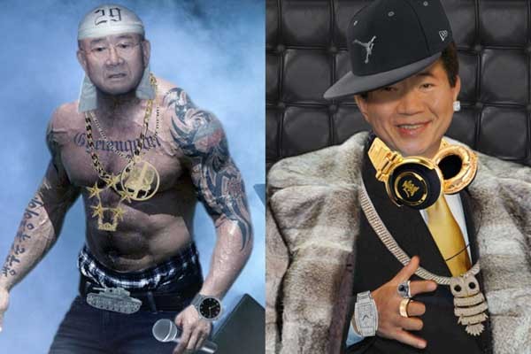 ▲ 일베 회원들이 만든 힙합 음악 'MC땅크 계엄군 리믹스'도 종북감시단의 집회에 등장했다. 사진은 'MC땅크'와 'MC무현' 앨범 자켓 합성사진.