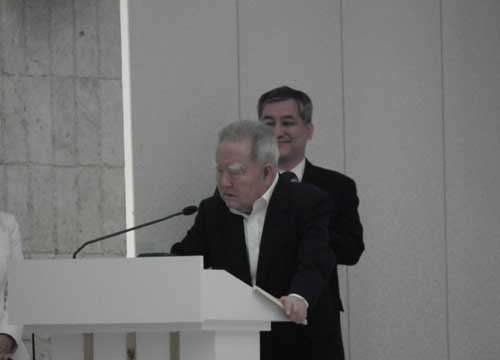 ▲ 축사 중인 조 순 서울대 명예교수. 민선 1기 서울시장, 부총리 등을 지냈다.