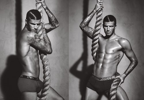 ▲ 타투 마니아로 잘 알려진 축구선수 데이비드 베컴 ⓒ엠포리오 아르마니 언더웨어