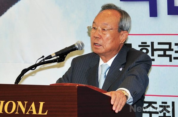 ▲ 명예위윈장을 맡은 박관용 전 국회의장 ⓒ 이종현 기자