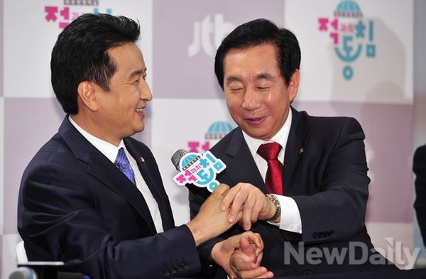 ▲ 김영환, 김성태  ⓒ 이미화 기자
