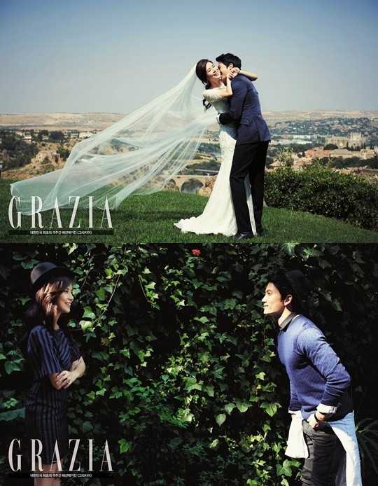 ▲ 패션매거진 그라치아 10월호를 통해 공개될 지성, 이보영의 커플화보ⓒ그라치아