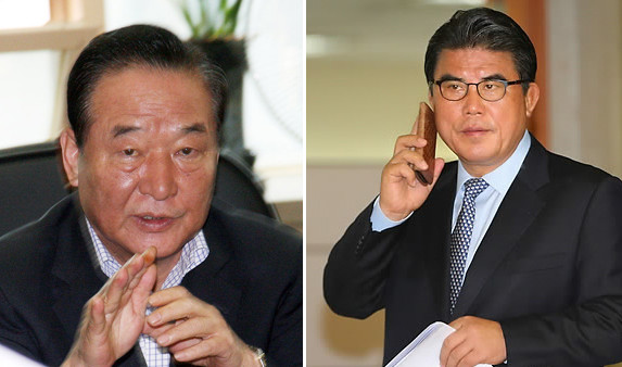 ▲ 서청원 전 한나라당 대표(왼쪽)와 김성회 전 의원 ⓒ 연합뉴스