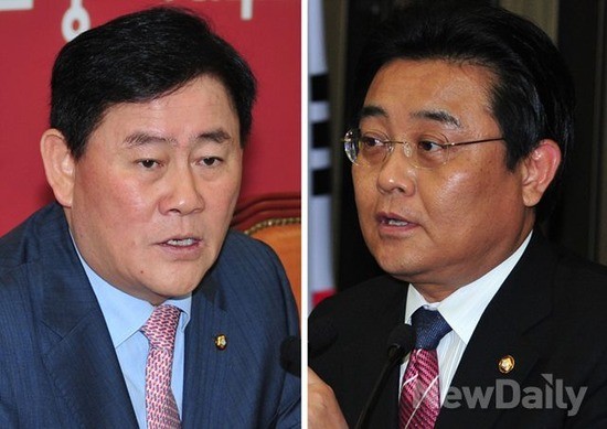 ▲ 최경환 새누리당 원내대표(왼쪽)와 전병헌 민주당 원내대표.