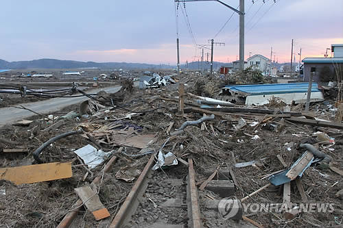 ▲ 대지진으로 인해 여전히 황폐한 미야기현