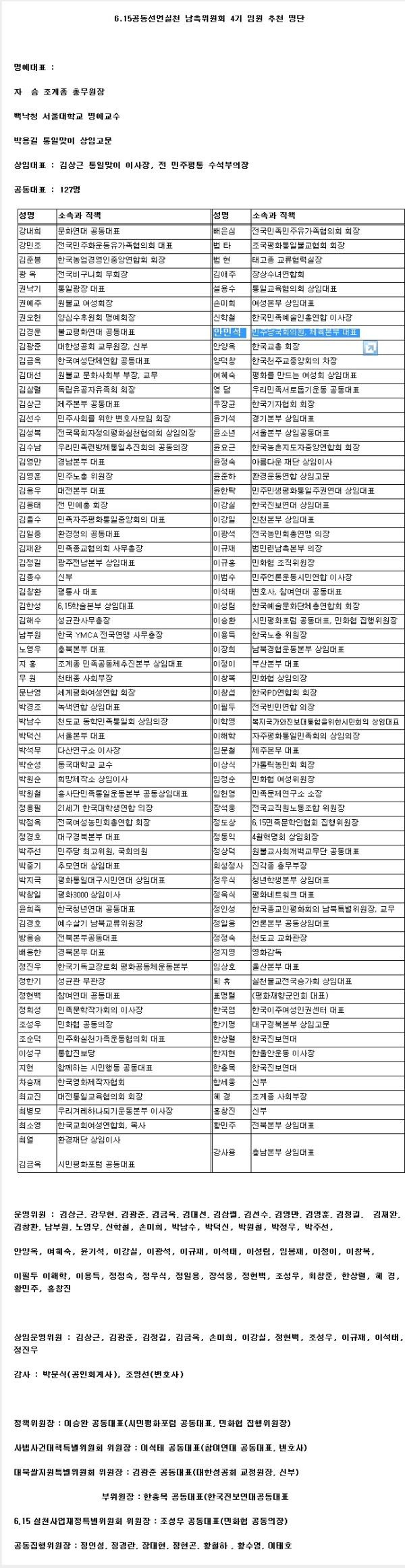 ▲ 출처: 6.15남측위원회 홈페이지