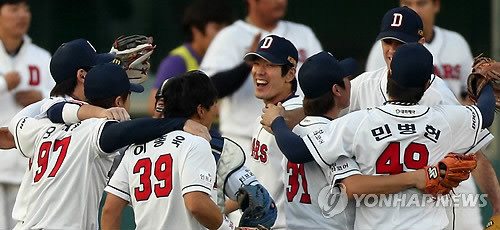 ▲ 두산 베어스 선수단ⓒ연합뉴스
