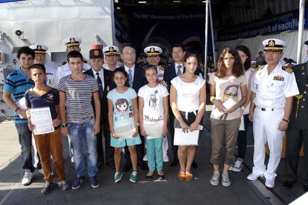 ▲ 해군과 함께 한 터키 참전용사 후손 장학금 전달식. [사진: 한국전쟁기념재단 제공]