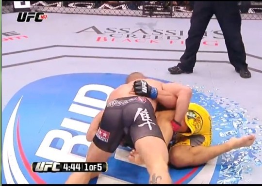 ▲ 생피에르 vs 헨드릭스 경기 -방송 화면 캡쳐