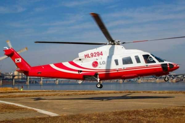 ▲ 사고가 난 LG그룹 소속 헬기 HL9294. 美시콜스키社의 S-76C++ 기종이다.