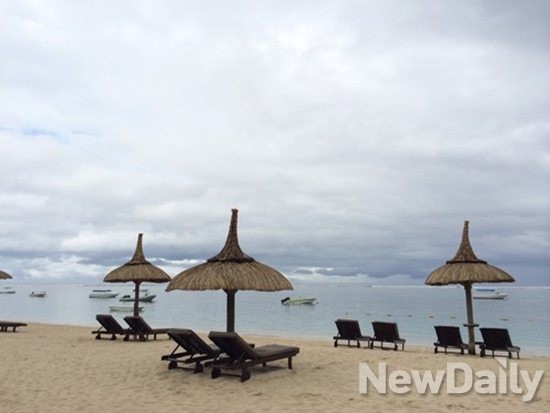 ▲ 모리셔스 소피텔 임페리얼 리조트의 해변.