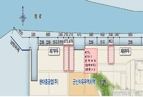 ▲ ▲ 군산 해상풍력 지원부두 위치