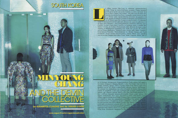 ▲ 장민영 디자이너가 소개된 이태리 루오모 보그 페이지 ⓒ오트렌드랩 제공