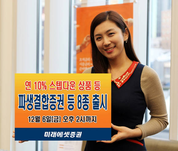 ▲ 미래에셋증권은 연 10% 스텝다운 ELS상품을 포함한 파생결합증권 등 8종을 오는 6일 오후 2시까지 총 520억 규모로 판매한다. ⓒ미래에셋증권