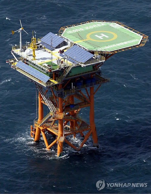▲ 이어도에 설치된 해양과학기지 모습.ⓒ연합뉴스