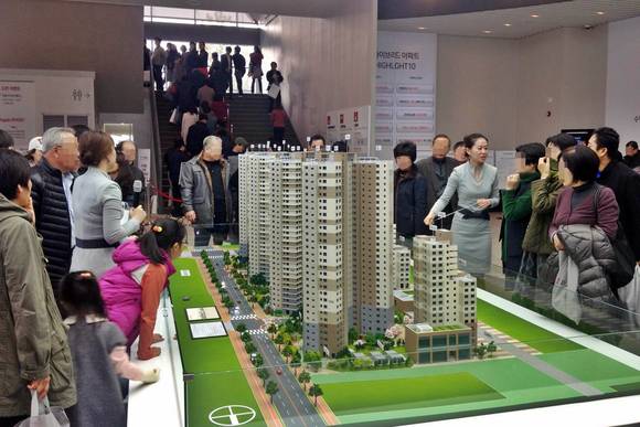 ▲ 현대산업개발이 분양 중인 [위례2차 아이파크] 모델하우스 내부 전경.ⓒ현대산업개발