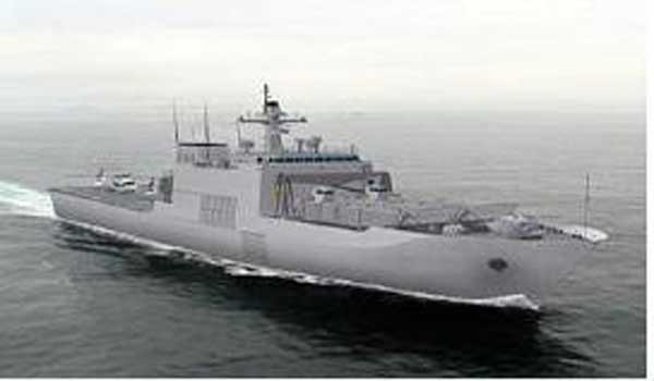 ▲ 차기상륙함 이미지. 1번함은 한진중공업이, 2번함은 현대중공업이 만든다.