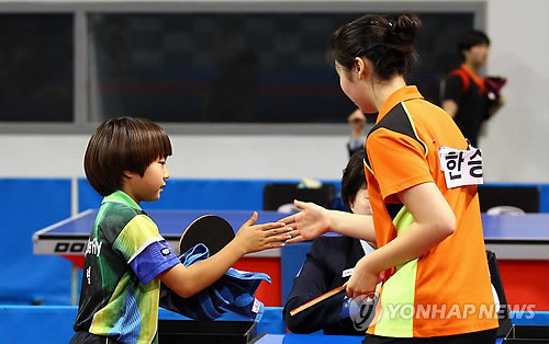 ▲ 왼쪽부터 신유빈, 한승아 선수ⓒ연합뉴스