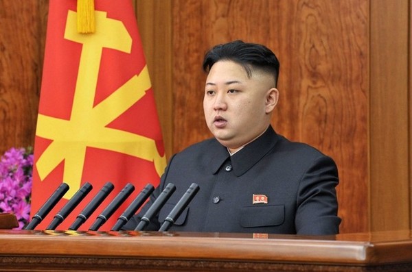 ▲ 북한 김정은이 1일 오전 9시 조선중앙텔레비전을 통해 신년사를 발표하고 있다.ⓒ중신넷