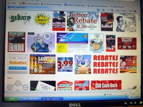 ▲ rebate는 미국 소비자들이 가장 좋아하는 단어로서, 상품을 산 뒤 쿠폰 등으로 일정금액을 환불 받는 것을 뜻한다.