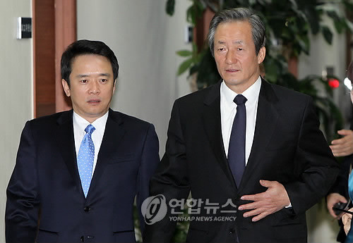 ▲ 새누리당 정몽준(오른쪽)-남경필 의원.ⓒ연합뉴스