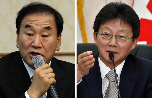▲ 새누리당 친이계 좌장인 이재오 의원(좌측)과 비박계 핵심으로 꼽히는 유승민 의원. ⓒ연합뉴스