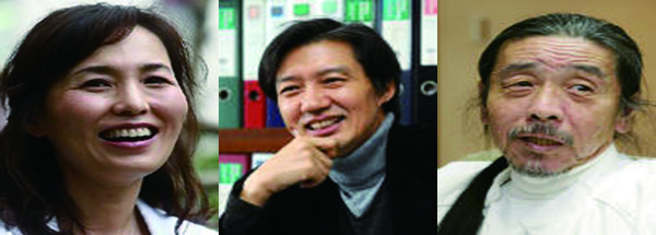 ▲ 이들은 또 누구인가? 왼쪽부터 공지영-조국-이외수. 이른바 [콩국수]다..ⓒ