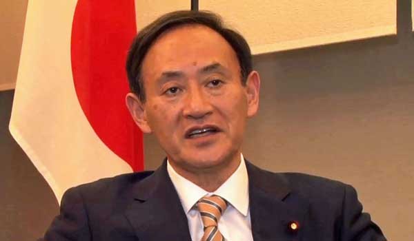 ▲ 안중근 의사를 '테러리스트'라고 폄하한 스가 요시히데 일본 관방장관.