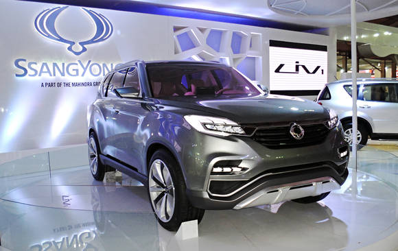 ▲ 쌍용차 부스에 전시된 콘셉트카 'LIV-1'ⓒ쌍용차