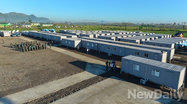 ▲ 아라우부대의 전경. 컨테이너에서 부대원들이 숙식을 해결한다  ⓒ뉴데일리 정상윤