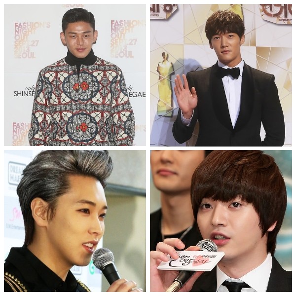 ▲ 유아인, 최진혁, '슈퍼주니어' 성민, '초신성' 성제