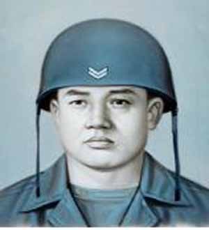 ▲ 6.25전쟁의 첫 승전인 '대한해협 전투'에서 큰 공을 세우고 전사한 故김창학 하사의 초상화.