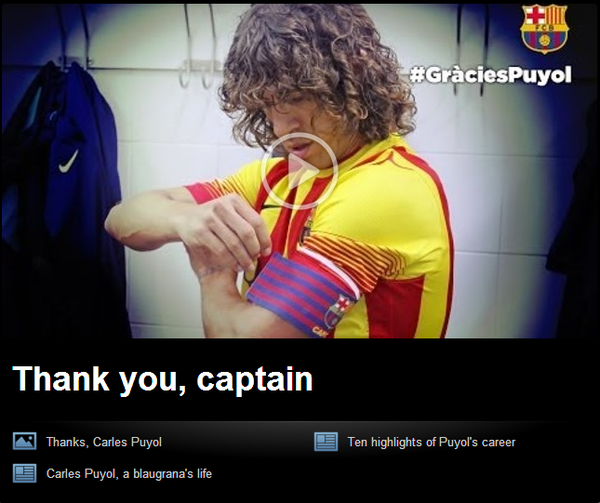 ▲ 카를레스 푸욜ⓒFC바르셀로나 공식 홈페이지