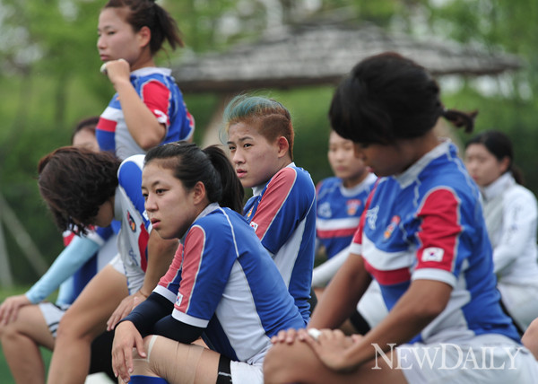 ▲ 대한민국 여자 럭비국가대표팀ⓒ뉴데일리 정상윤 기자