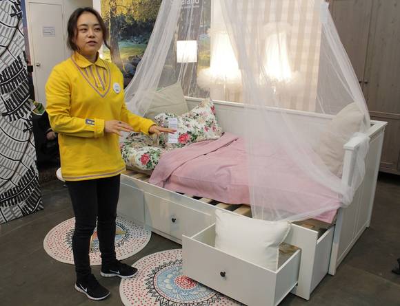 ▲ 이케아 헤이홈에 전시중인 수납 침대 ⓒ김수경 기자