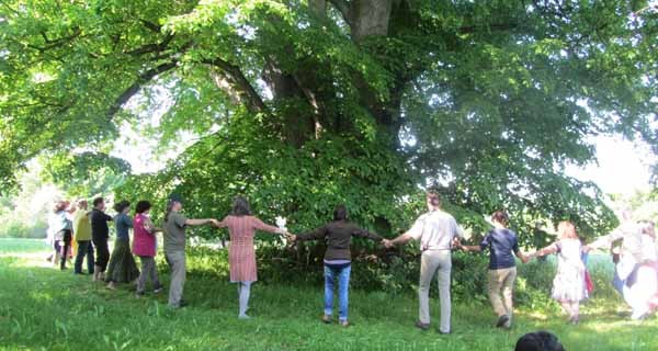 ▲ 서양의 한 불교단체에서 보리수 나무를 둘러싸고 행사를 열고 있다. [사진: 불교단체 홈페이지 캡쳐]